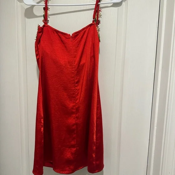 PRINCESS POLLY RED KENZIE MINI DRESS RED - Picture 6 of 7